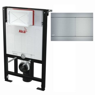 Alcaplast WC-Montagerahmen 850mm mit Aluminium Bet&auml;tigungsplatte Fun