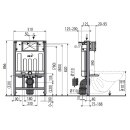 Alcaplast WC-Montagerahmen zur Eckmontage 850mm mit Aluminium Bet&auml;tigungsplatte Fun