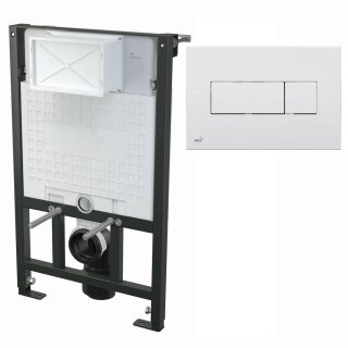 Alcaplast WC-Montagerahmen 850mm mit Bet&auml;tigungsplatte wei&szlig;