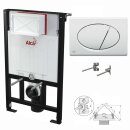 Alcaplast WC-Montagerahmen zur Eckmontage 850mm mit Bet&auml;tigungsplatte wei&szlig;