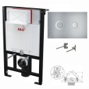 Alcaplast WC-Montagerahmen zur Eckmontage 850mm mit Aluminium Bet&auml;tigungsplatte Turn
