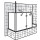 HSK Exklusiv Badewannenaufsatz, 2-teilig mit Seitenwand, 114cm, Sondermass, alu silber matt