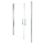 Euroshowers Duo Door Spezial - Pendelt&uuml;r Duschkabine, 154-158cm (77+77cm), Aluminium eloxiert, get&ouml;ntes Glas