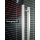 Euroshowers Duo Door - Pendelt&uuml;r Duschkabine, 96-100cm (48+48cm), Aluminium eloxiert, teilweise Milchglas