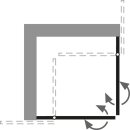 HSK Aperto Eckeinstieg pendelbar, 4-teilig, 100x100cm, chromoptik