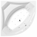 ROSANA HYDRO-AIR Whirlpool Badewanne, 140x140x49cm, weiss