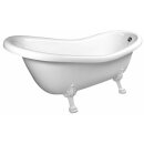 RETRO freistehende Badewanne 170x78x72cm, F&uuml;sse weiss