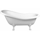 RETRO freistehende Badewanne 170x78x72cm, F&uuml;sse weiss
