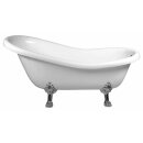 RETRO freistehende Badewanne 160x73x82cm, F&uuml;sse Chrom