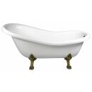 RETRO freistehende Badewanne 160x73x82cm, F&uuml;sse Bronze