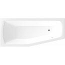 Raumspar Badewanne 160x70x39cm MINOU, links, weiss